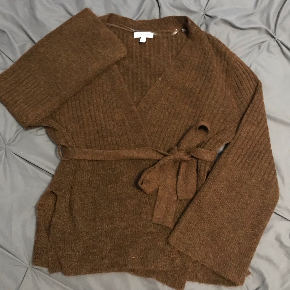 Chocolate Brown wrap sweater